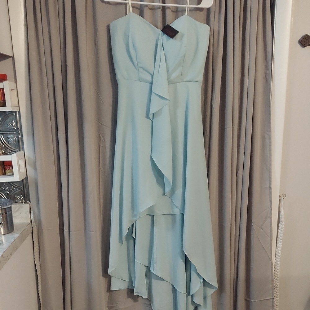 NWT Elegant Strapless Blue Dress